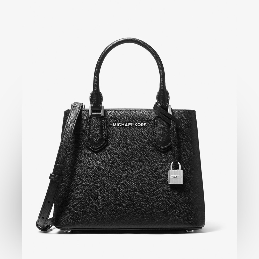 Michael Kors Adele Medium Pebbled Leather Crossbody Bag